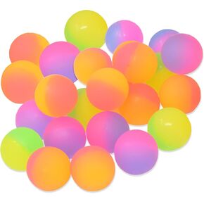 25 Bouncy Balls for Kids Party Favors | Frosted Colorful Bouncy Ball 27mm | Superball Small Rubber Balls for Kids