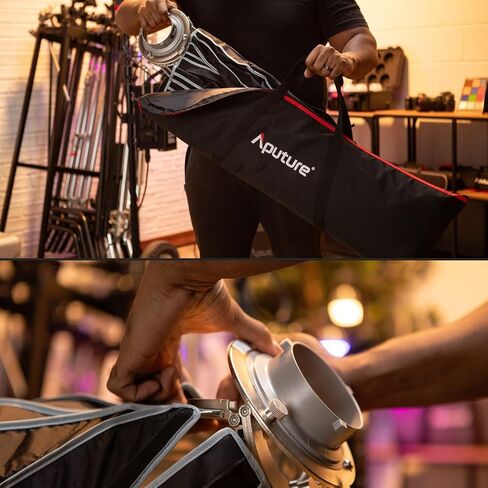 Aputure Light Dome III 90cm Bowens Mount Parabolic Softbox مع شبكة قرص العسل لـ Aputure 600d 600x Pro Amaran 300c 150c 200x S 100d s in Kuwait