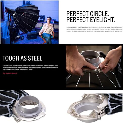 Aputure Light Dome III 90cm Bowens Mount Parabolic Softbox مع شبكة قرص العسل لـ Aputure 600d 600x Pro Amaran 300c 150c 200x S 100d s in Kuwait