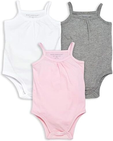 Burt's Bees Baby Unisex Baby 3-Pack Camisole Bodysuits, 100% Organic Cotton in Saudi Arabia