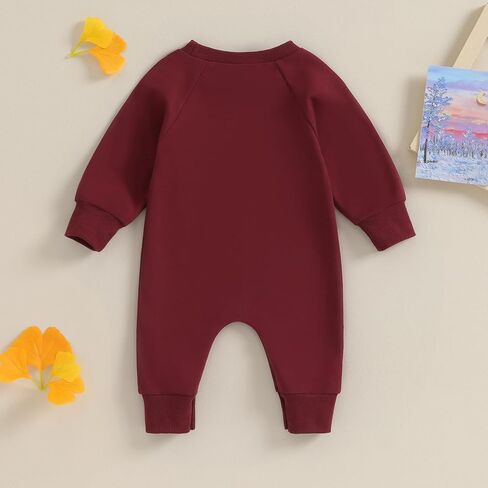 Newborn Infant Baby Boy Girl Clothes Solid Color Long Sleeve Romper Jumpsuit One Piece Bodysuit Fall Winter Outfit in Saudi Arabia