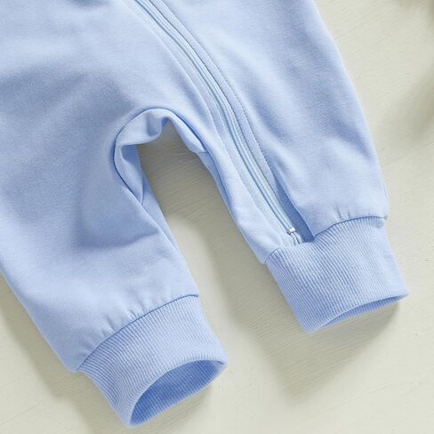 BemeyourBBs Newborn Baby Boy Girl Easter Outfit Bunny Ear Hoodie Romper Long Sleeve Jumpsuit Infant Spring Clothes in Kuwait