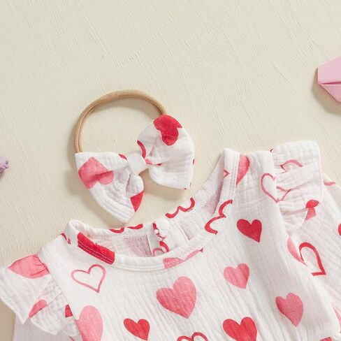 BemeyourBBs Newborn Baby Girl Clothes Ruffle Bubble Romper Jumpsuit Infant Clothing Headband Cute Baby Girl Outfits in Saudi Arabia