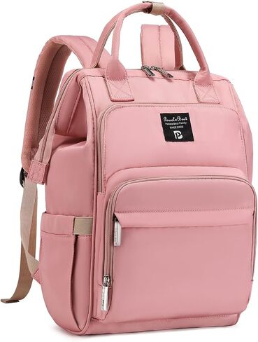 Pomelo Best Diaper Bag Backpack Stylish Waterproof Multifunctional Large Baby Bag with Changing Mat and Stroller Straps (Black) in Saudi Arabia