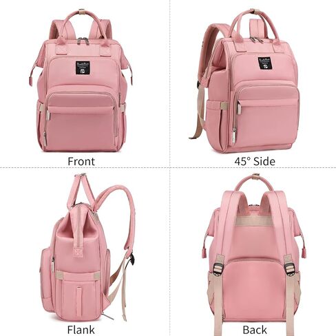 Pomelo Best Diaper Bag Backpack Stylish Waterproof Multifunctional Large Baby Bag with Changing Mat and Stroller Straps (Black) in Saudi Arabia