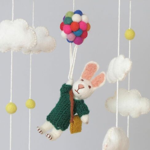 البالونات الأرانب سرير موبايل ربيبي موبايل لسيارة رنب الأرنب ديكور الحضانة المتنقلة in Kuwait