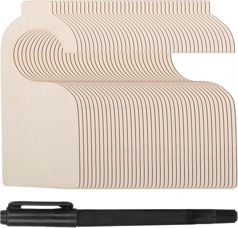 30 Pieces Blank Closet Dividers, Wooden Closet Size Divider, Blank Organizers Hanger Separators Hanging Closet Dividers with Marker Pen for Home Nursery Clothes in Kuwait