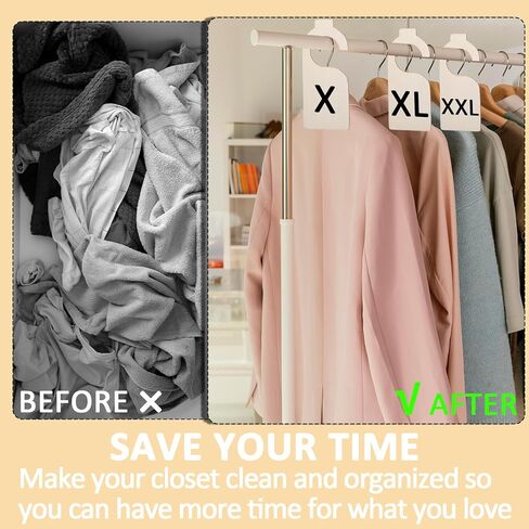 30 Pieces Blank Closet Dividers, Wooden Closet Size Divider, Blank Organizers Hanger Separators Hanging Closet Dividers with Marker Pen for Home Nursery Clothes in Kuwait