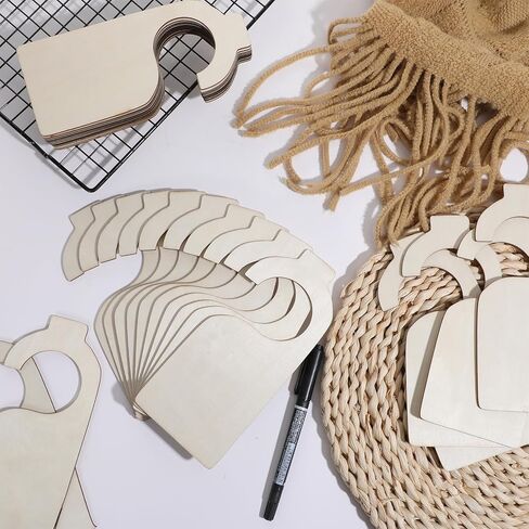 30 Pieces Blank Closet Dividers, Wooden Closet Size Divider, Blank Organizers Hanger Separators Hanging Closet Dividers with Marker Pen for Home Nursery Clothes in Kuwait