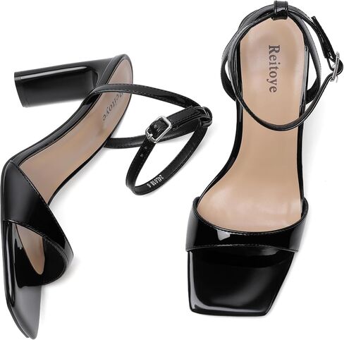 Reitoye Womens Heels Square Open Open Tee High High Heels strapp in Kuwait