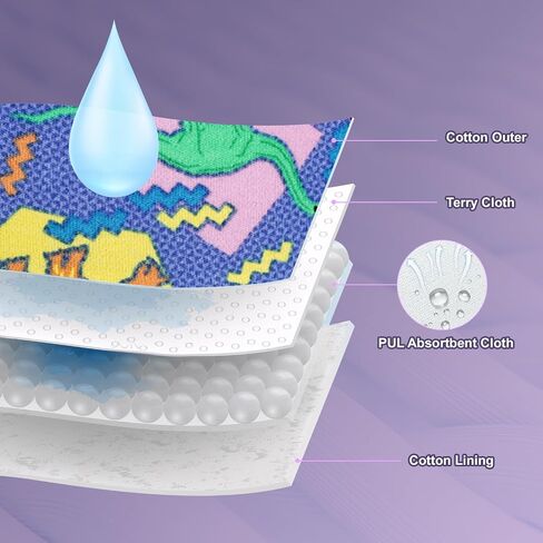 Moomoo Baby Assorbent Potty Training Pants 8 Packs Cotton Training Woyer للبنين والبنات 2T-9T in Kuwait