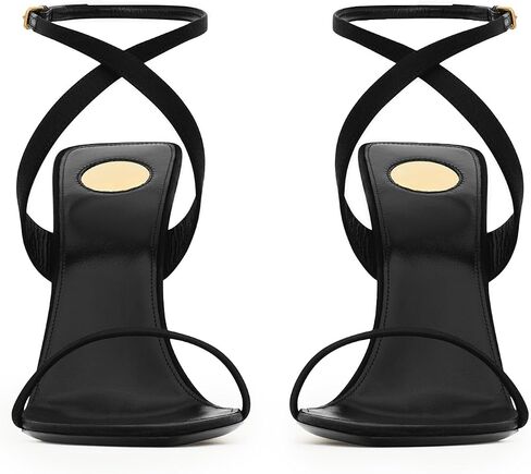 Wedge Sandals for Women Strappy Wedge Heels Pointed Open Toe Heeled Sandals Buckle Ankle Strap Heels Sexy Wedding Dress Shoes in Saudi Arabia