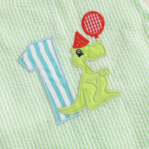 Baby Boy Birthday Outfit Sleeveless 1st Embroidery Birthday Romper Jumpsuit Cute One Piece Cake Smash Outfits in Kuwait