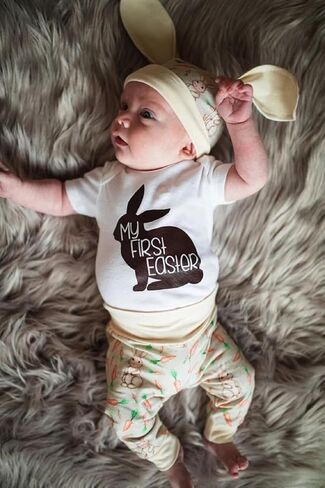 My 1st Christmas Outfits Infant Baby Boy Long Sleeve Onesie + Furry Green Pants + Hat 3Pcs Set in Saudi Arabia