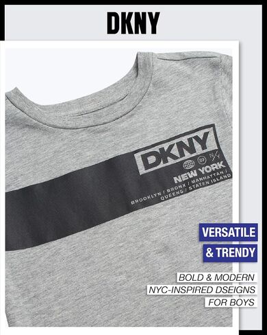DKNY Baby Boy's Active Sweatsuit Set - T-Shirt, Zip Up Windbreaker Jacket with Hood, and Jogger Playwear Set (Sizes: 12M-7) in Saudi Arabia