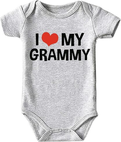 I Love My Grammy Baby Girls Boys Bodysuit Newborn onesie Short Sleeve Infant Romper 0-24 Months in Saudi Arabia