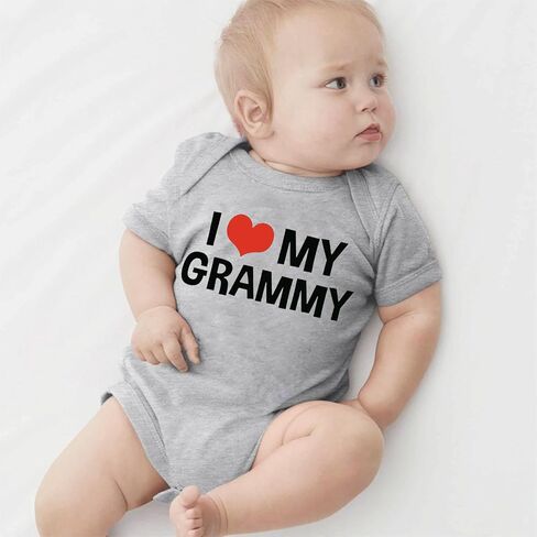 I Love My Grammy Baby Girls Boys Bodysuit Newborn onesie Short Sleeve Infant Romper 0-24 Months in Saudi Arabia