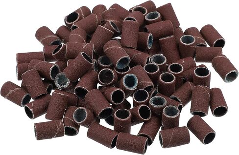 Vocoste 100 قطعة 320 عصابات الصنفرة الحبيبة مع مربع مجاني ، أكمام الصنفرة الرملية الأسطوانة لأدوات الصنفرة الأظافر البنية in Kuwait