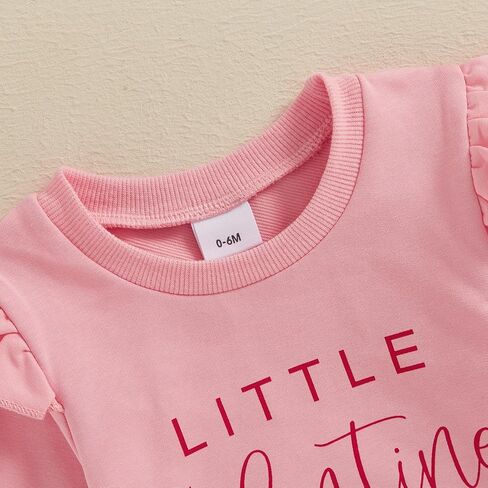 Toddler Baby Girl Valentines Day Clothes Letter Heart Print Long Sleeve Sweatshirt Pants Headband 3 Piece Outfit Set in Kuwait