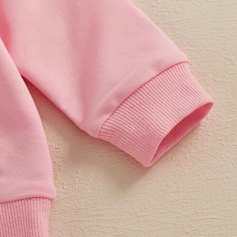 Toddler Baby Girl Valentines Day Clothes Letter Heart Print Long Sleeve Sweatshirt Pants Headband 3 Piece Outfit Set in Kuwait