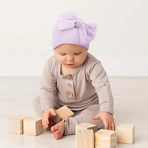Newborn Baby Hospital Hats Beanie Bow Infant Caps Baby Cotton Cloth Turban Toddler Rabbit Ear Hat for 0-6 Months ﻿ in Saudi Arabia