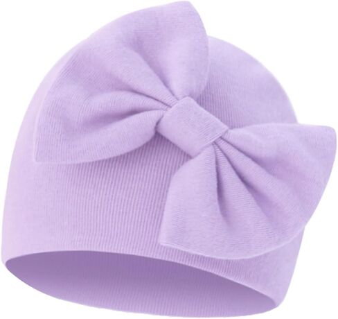 Newborn Baby Hospital Hats Beanie Bow Infant Caps Baby Cotton Cloth Turban Toddler Rabbit Ear Hat for 0-6 Months ﻿ in Saudi Arabia