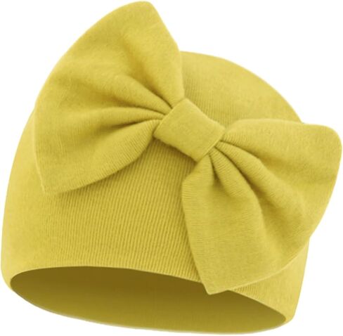 Newborn Baby Hospital Hats Beanie Bow Infant Caps Baby Cotton Cloth Turban Toddler Rabbit Ear Hat for 0-6 Months ﻿ in Saudi Arabia