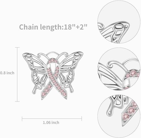 أمي جديدة لتكون هدية أم من ملاك قلادة الإجهاض الهدايا التذكارية الأمينة الفضية الاسترليني لتكون قلادة للنساء ماما المجوهرات شرائط وردية الوردي قلادة الوعي بسرطان الثدي قلادة أمي. in Kuwait