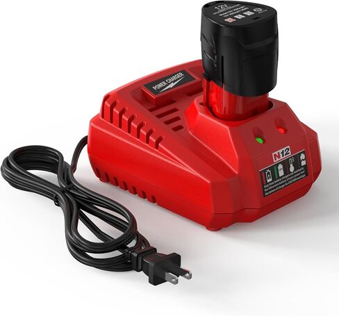 12 فولت استبدال شاحن Milwaukee محطة الشاحن متوافق مع Milwaukee M12 بطارية 48-11-2412 48-11-2420 48-11-2411 48-11-2440 48-11-2401 in Kuwait