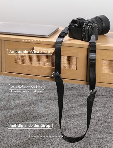 حزام الكاميرا - معصم الكاميرا والرقبة 2 في 1 - أحزمة الكاميرا السريعة القابلة للتعديل للمصورين جميع DSLR in Saudi Arabia