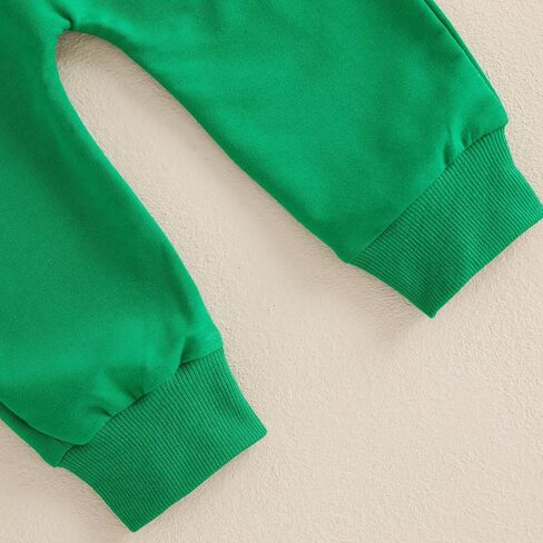 طفل طفل طفل سانت باتريك يوم أربع أوراق البرسيم التطريز سراويل الخصر المرنة مرنة in Kuwait