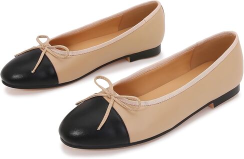 نساء كاب كاب آفاق الباليه ، شقق نغمة قوس جولة أحذية إصبع القدم للنساء تنزلق على مضخات غير رسمية وعمل ولباس للنساء in Kuwait