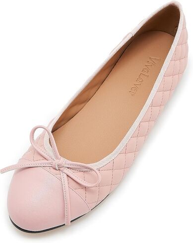 Women's Cap Toe Ballet Flats Two Tone Bow Flats Round Toe Shoes for Women Slip on Casual, Work, Dress Flats Pumps for Women in Saudi Arabia