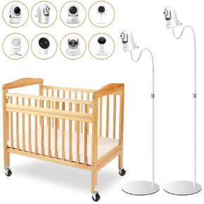 Baby Monitor Mount,Baby Monitor Floor Stand Compatible for Infant Optics DXR-8 Pro,Nanit Pro,HelloBaby,Vtech,eufy,ANMEATE Baby Monitor Camera,Adjustable Height Baby Monitor Holder