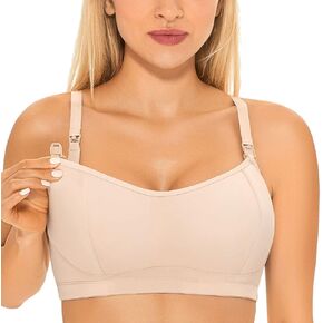 Gratlin Women's Nursing Bras Support Sports Racerback Wireless Padded Breastfeeding Maternity Bras