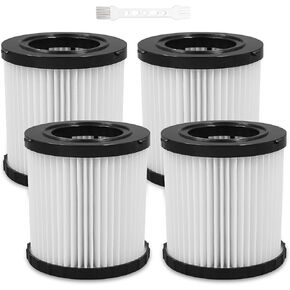 DCV581H Vacuum Filters for Dewalt DCV580H DCV581H DCV5801H 20V Vacuum, Washable Reusable High Efficiency Replacement Filter 4 Pack