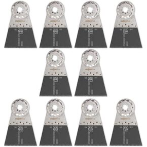 شفرة المنشار القياسية Fein Starlock Plus E-Cut، عرض 2-1/2 بوصة، طول 2 بوصة | قطع دقيق للخشب والجدران الجافة والبلاستيك مع مجموعة أسنان، شكل واسع، 10 عبوات، 63502134290 in Kuwait