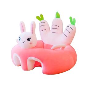 Rehomy Baby Floor Seat Learn to Sit Lounger Cover Cute Plush Baby Learning Sitting Chair Cover for Infants Toddler (Only Cover, No Filling)