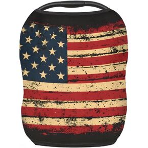 Breathable Car Seat Cover for Babies, Women Nursing Covers, Multi Use Car Seat Canopy Cover, Infant Car Sun Shade Covers Windproof, Boy & Girl Shower Gifts (Moon & Stars Black)
