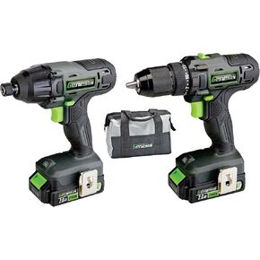 Genesis G20MAX 20V Drill/Impact Driver Combo Kit with Two 2.0Ah Batteries, Charger, Storage Bag, and 2-Year Warranty