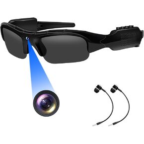 Camera Sunglasses Bluetooth Sports Camera Smart Glasses HD 1080P Video Glasses Support Take Videos/Photos for Outdoor Activities