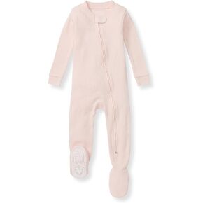 Burt's Bees Baby baby-girls Sleeper Pajamas, Zip Front Non-slip Footed Sleeper Pjs
