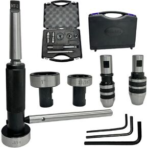 MachEl Tapping, Reaming, and Threading Die Holder Set for Lathe Tailstock (MT2)