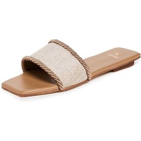 KAANAS Women's Finn Canvas Cord Detail Slides