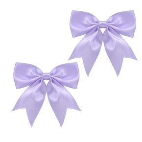 3.5 Inch Satin Hair Bow Hair Clips for Little Girls Baby Toddler Women Kids Bowknot Hair Clip Hairpin Barrettes 2 Pack TSFJ81 (Lavender)