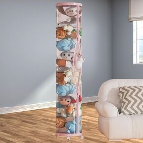 Stuffed Animal Storage Tube,Stuff Animal Organizer,Stuffed Animal Zoo Storage, (Pink