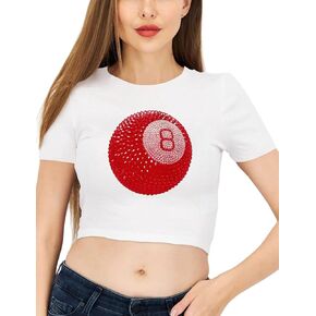 Ball Graphic Crop Tshirt Women
