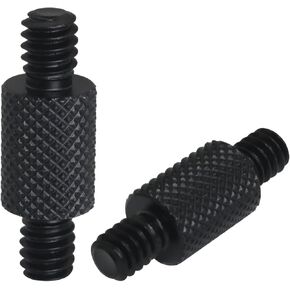 2PCS Tripod Screw Adapter 1/4 inch Double Head Extension Aluminium Adapter Screw for DSLR Tripods Monopods Binoculars Ball Heads Lens Rings