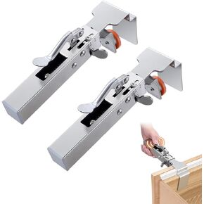 Drawer Fixing Clamp Adjustable, 2 Pack Drawer Front Installation Clamps Stainless Steel, Cabinet Installation Tools, Drawer Face Clamp for Quick & Easy Installation of Drawer Fronts