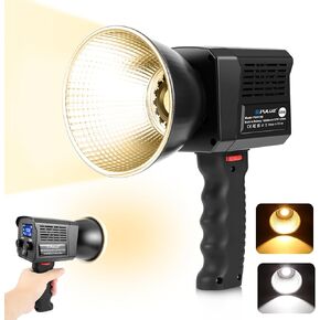 PULUZ Portable Video Light, COB Fill Light with 2500-6500K Adjustable Color Temperature, 8 Creative Lighting Effects, Perfect for Photography Studio, Outdoor Shooting and Live Streaming